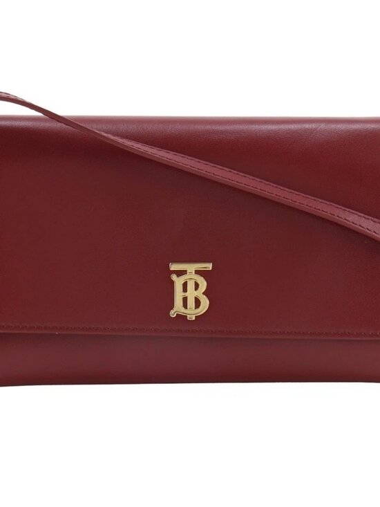 Burberry Handbags - BURBERRY Shoulder wallet Shoulder Bag 2WAY Red Cowhide Women